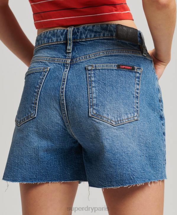 Superdry femmes taille mi-haute D64Z2212 vêtements bleu foncé