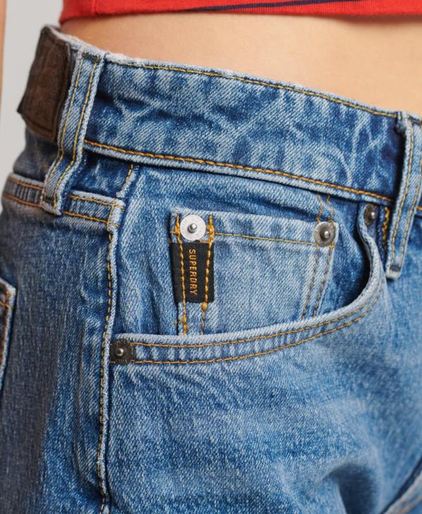 Superdry femmes taille mi-haute D64Z2212 vêtements bleu foncé