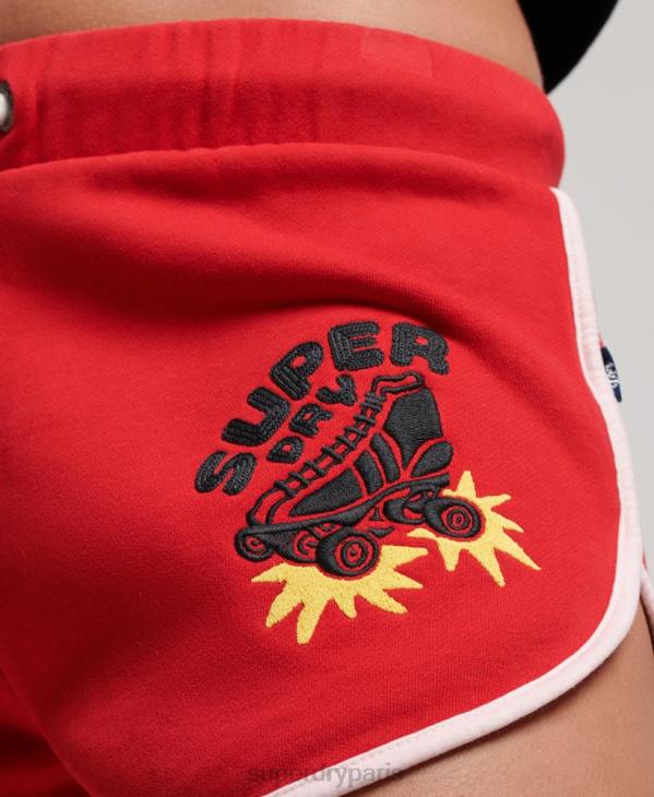Superdry femmes vintage roll with it short en jersey D64Z2180 vêtements rouge