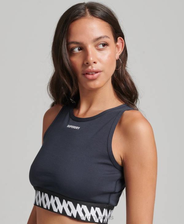 Superdry femmes brassière graphique à logo élastique D64Z6532 vêtements marine