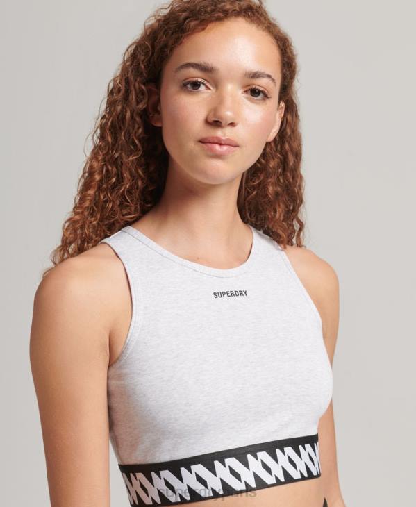 Superdry femmes brassière graphique à logo élastique D64Z6533 vêtements gris
