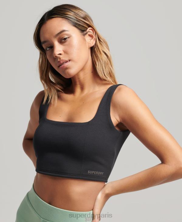Superdry femmes haut de soutien-gorge technique D64Z2947 vêtements noir