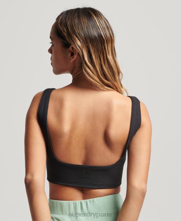 Superdry femmes haut de soutien-gorge technique D64Z2947 vêtements noir