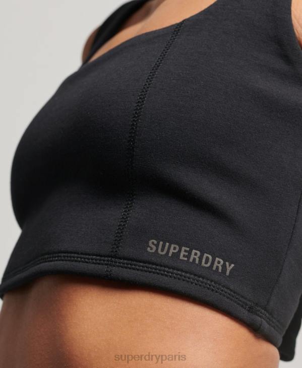 Superdry femmes haut de soutien-gorge technique D64Z2947 vêtements noir