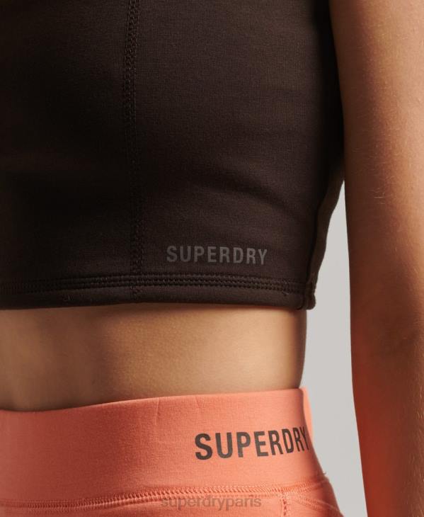 Superdry femmes haut de soutien-gorge technique D64Z2997 vêtements brun