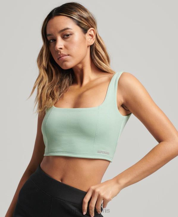 Superdry femmes haut de soutien-gorge technique D64Z2998 vêtements vert