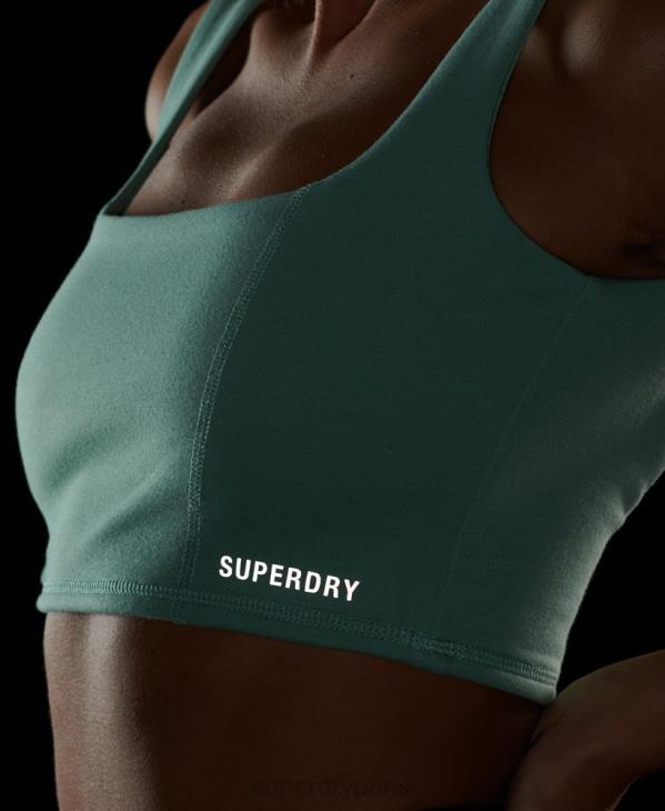 Superdry femmes haut de soutien-gorge technique D64Z2998 vêtements vert