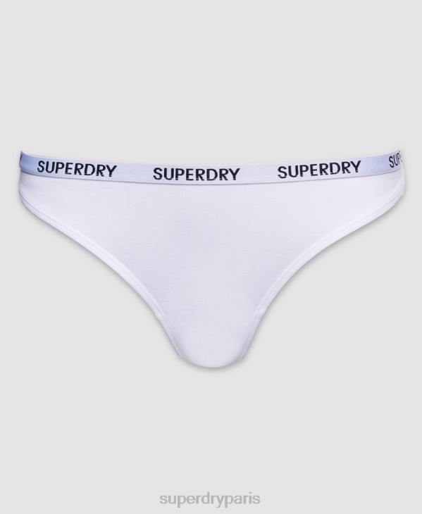 Superdry femmes lot de 2 string harper en coton bio D64Z4341 vêtements noir
