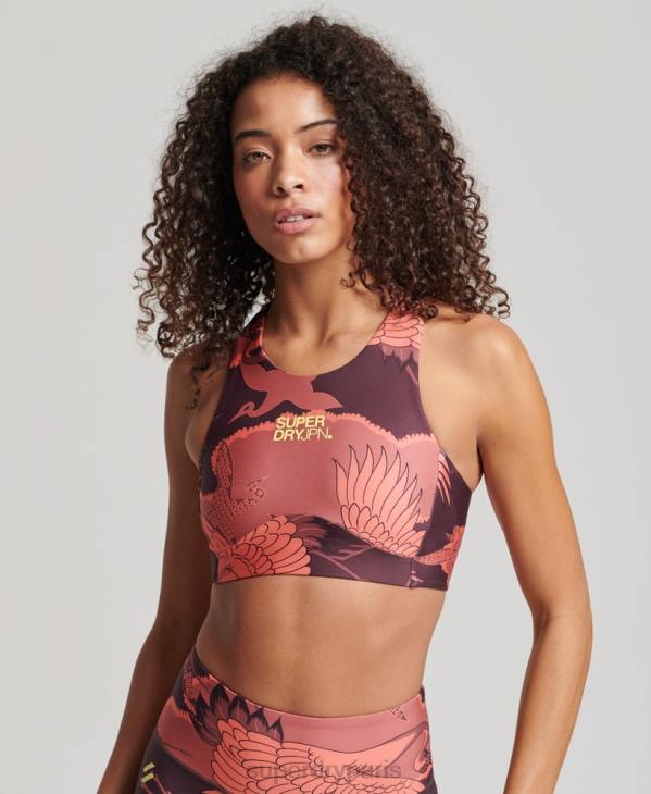 Superdry femmes soutien-gorge actif core D64Z4171 vêtements rouge