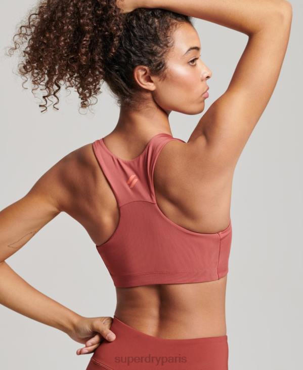 Superdry femmes soutien-gorge actif core D64Z4173 vêtements brun
