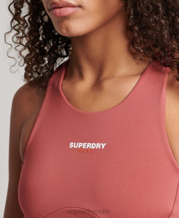 Superdry femmes soutien-gorge actif core D64Z4173 vêtements brun