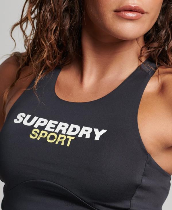 Superdry femmes soutien-gorge actif core D64Z4181 vêtements noir