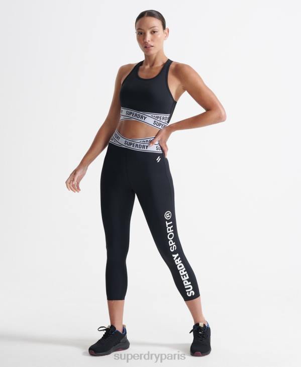 Superdry femmes soutien-gorge croisé training core D64Z4187 vêtements noir