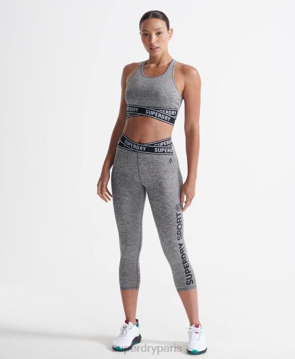 Superdry femmes soutien-gorge croisé training core D64Z4200 vêtements gris
