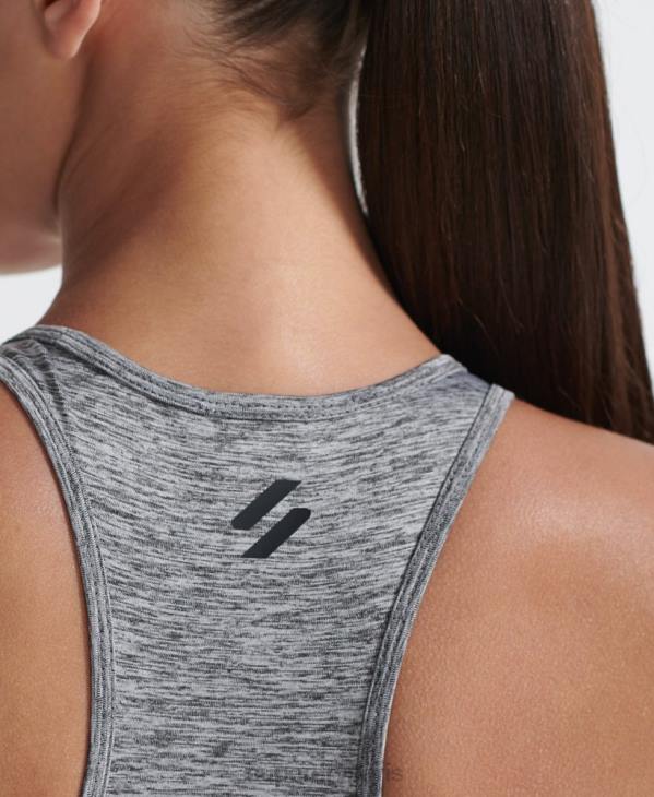 Superdry femmes soutien-gorge croisé training core D64Z4200 vêtements gris