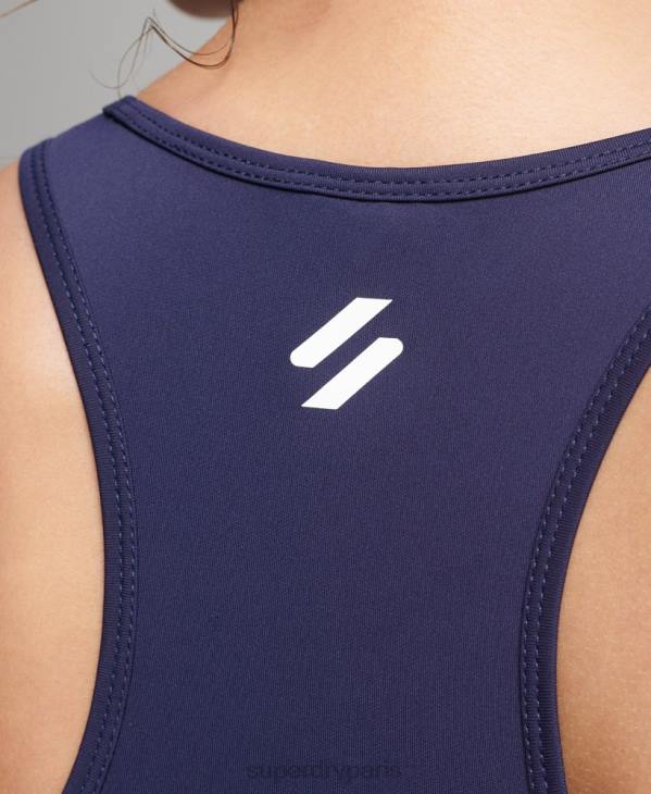 Superdry femmes soutien-gorge croisé training core D64Z4202 vêtements marine