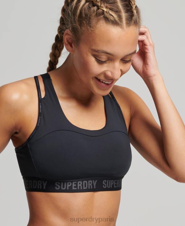 Superdry femmes soutien-gorge de course D64Z6323 vêtements noir