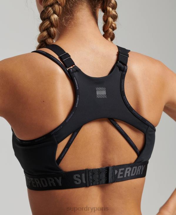 Superdry femmes soutien-gorge de course D64Z6323 vêtements noir