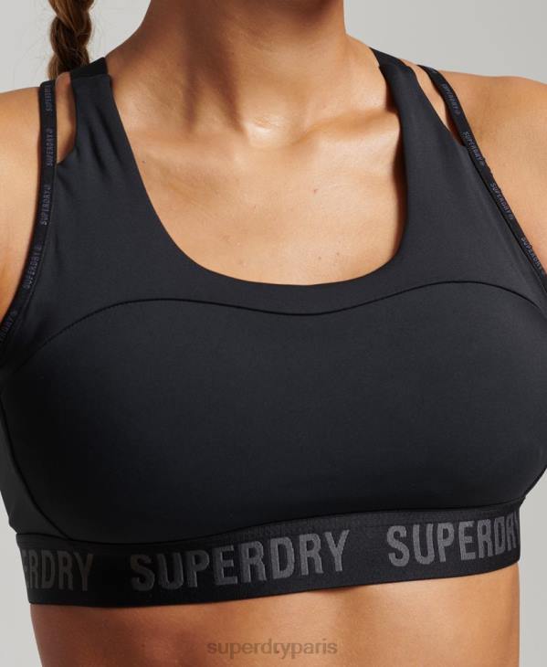 Superdry femmes soutien-gorge de course D64Z6323 vêtements noir
