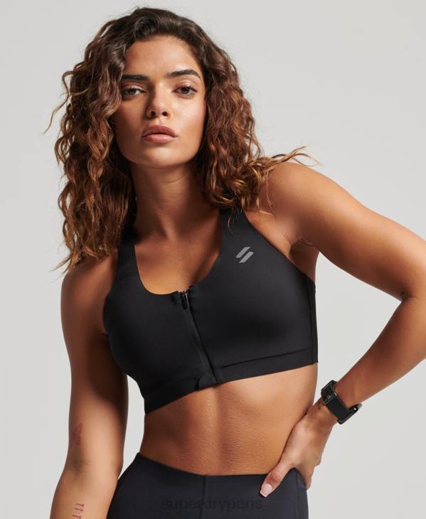 Superdry femmes soutien-gorge de performance de course D64Z6310 vêtements noir