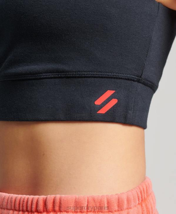 Superdry femmes soutien-gorge de sport en coton biologique D64Z4195 vêtements marine