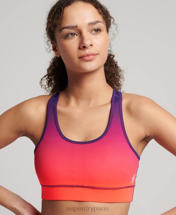 Superdry femmes soutien-gorge essentiel d'entraînement D64Z4201 vêtements corail