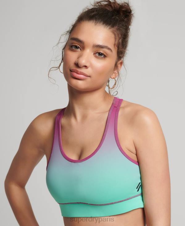 Superdry femmes soutien-gorge essentiel d'entraînement D64Z6345 vêtements turquoise