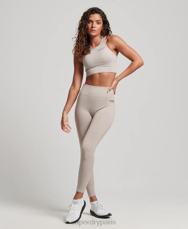 Superdry femmes soutien-gorge à impact moyen sans couture core D64Z4174 vêtements beige