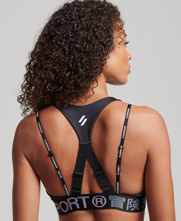 Superdry femmes soutien-gorge élastique de marque train D64Z4172 vêtements noir