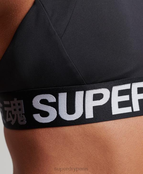 Superdry femmes soutien-gorge élastique de marque train D64Z4172 vêtements noir