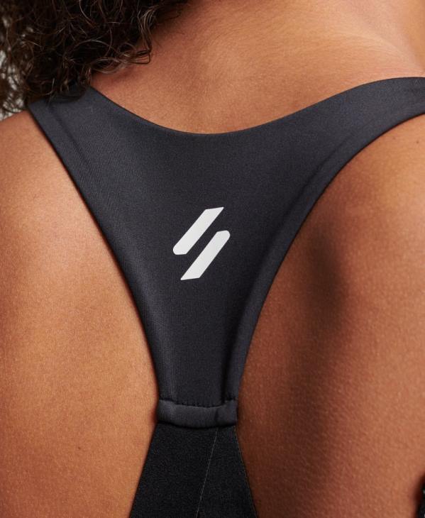 Superdry femmes soutien-gorge élastique de marque train D64Z4172 vêtements noir