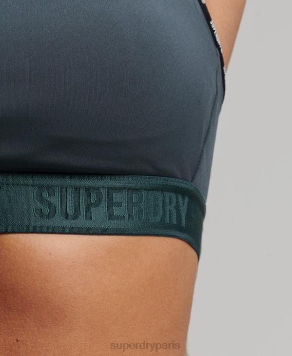 Superdry femmes soutien-gorge élastique de marque train D64Z4180 vêtements vert