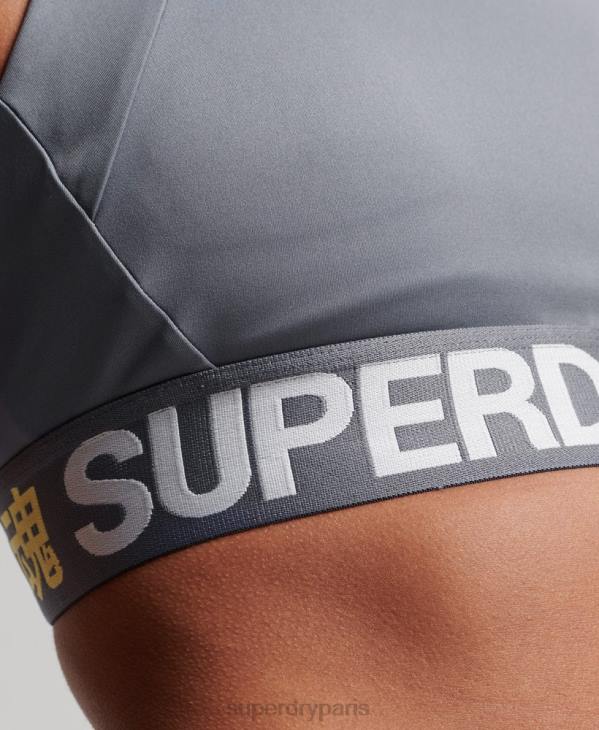 Superdry femmes soutien-gorge élastique de marque train D64Z4192 vêtements violet