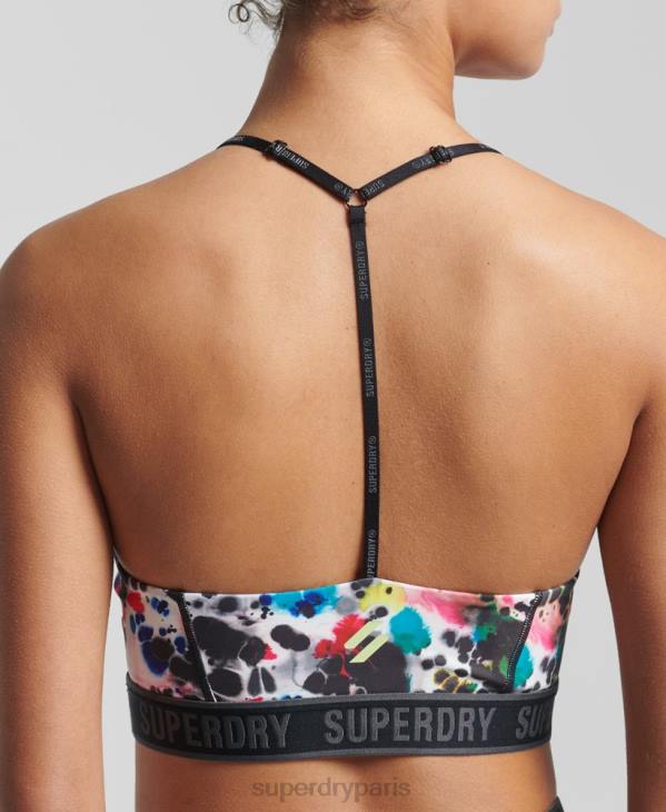 Superdry femmes soutien-gorge élastique à impact moyen train D64Z4197 vêtements multi
