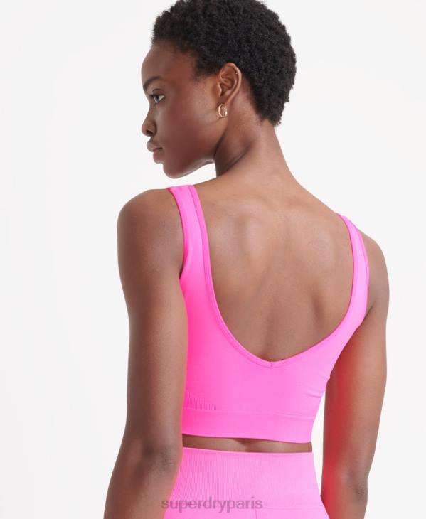 Superdry femmes soutien-gorge sans couture flex D64Z6356 vêtements rose