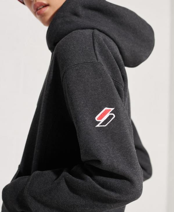 Superdry femmes code sweat à capuche zippé sportstyle D64Z6131 vêtements gris foncé