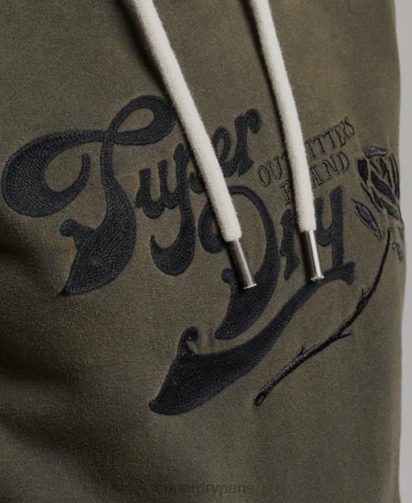 Superdry femmes fierté et artisanat sweat à capuche D64Z5816 vêtements gris foncé