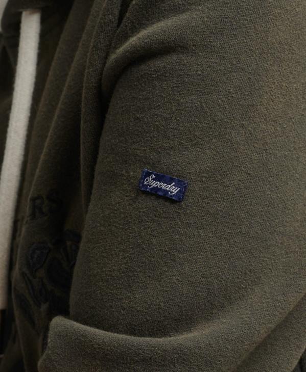 Superdry femmes fierté et artisanat sweat à capuche D64Z5816 vêtements gris foncé