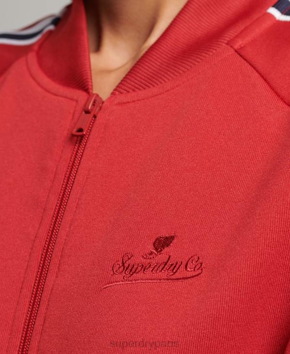Superdry femmes haut de jogging en maille D64Z3333 vêtements rouge