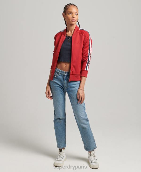 Superdry femmes haut de jogging en maille D64Z3333 vêtements rouge