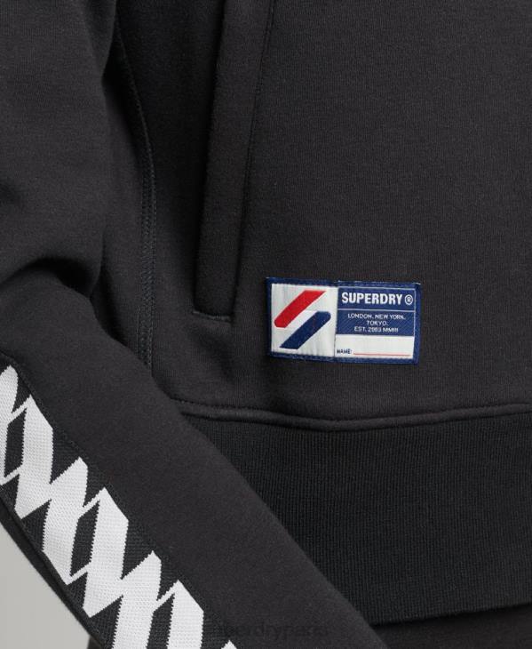 Superdry femmes haut de survêtement à bande de code D64Z5878 vêtements noir