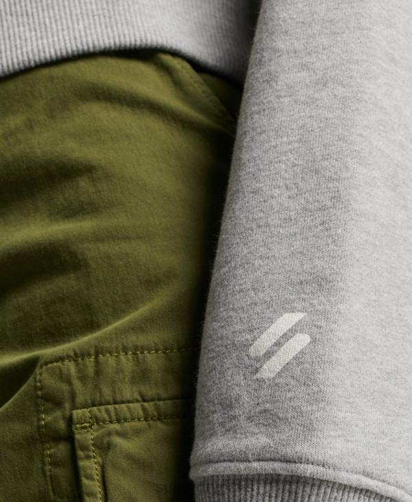 Superdry femmes haut de survêtement core sport à demi-zip D64Z3357 vêtements gris