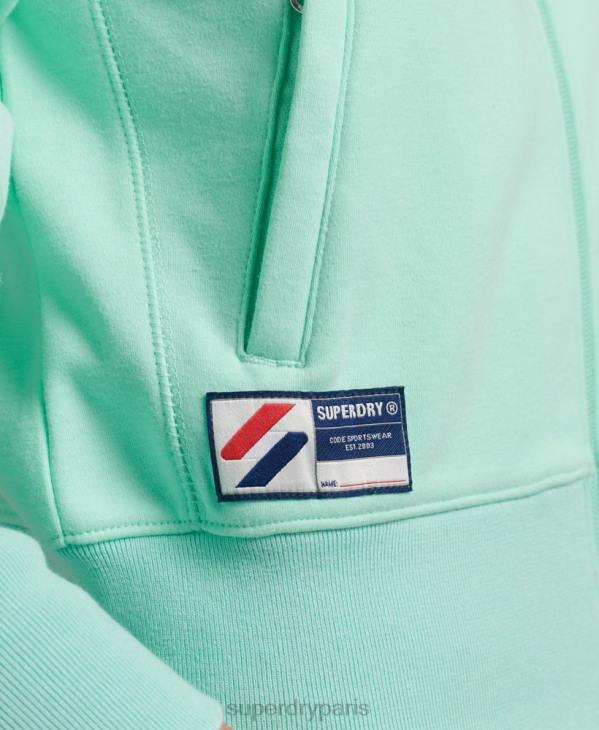 Superdry femmes haut de survêtement à logo D64Z3420 vêtements bleu