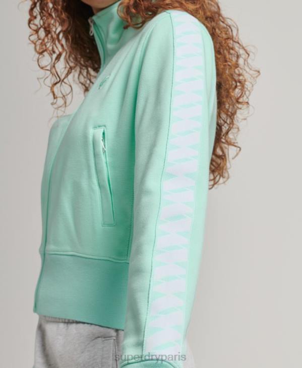 Superdry femmes haut de survêtement à logo D64Z3420 vêtements bleu