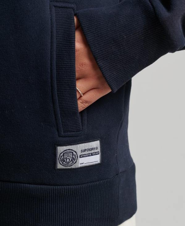 Superdry femmes haut de survêtement oversize à demi-zip d'athlétisme D64Z6035 vêtements marine