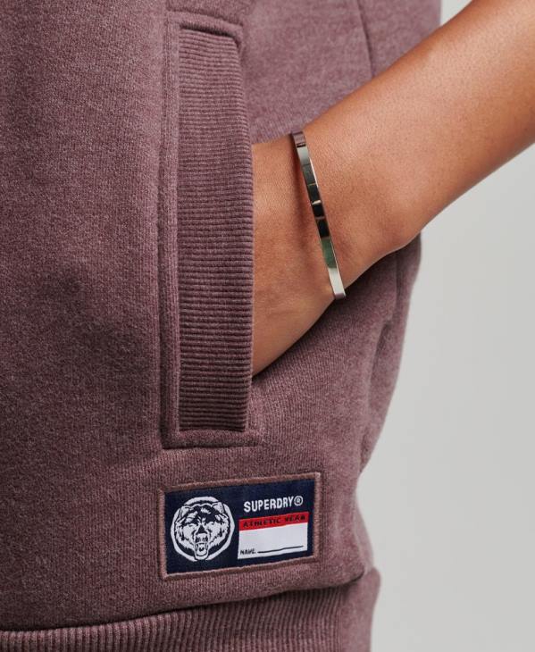 Superdry femmes haut de survêtement oversize à demi-zip d'athlétisme D64Z6043 vêtements rouge