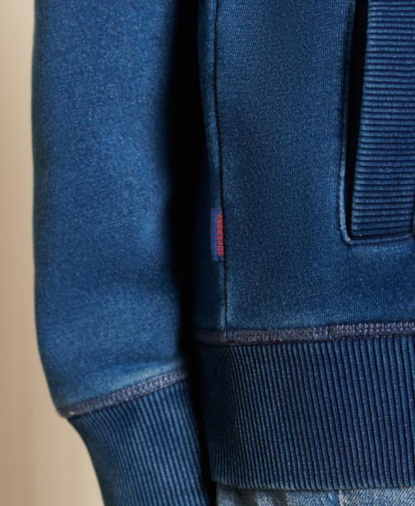 Superdry femmes haut de survêtement zippé ample à logo vintage brodé D64Z5968 vêtements turquoise