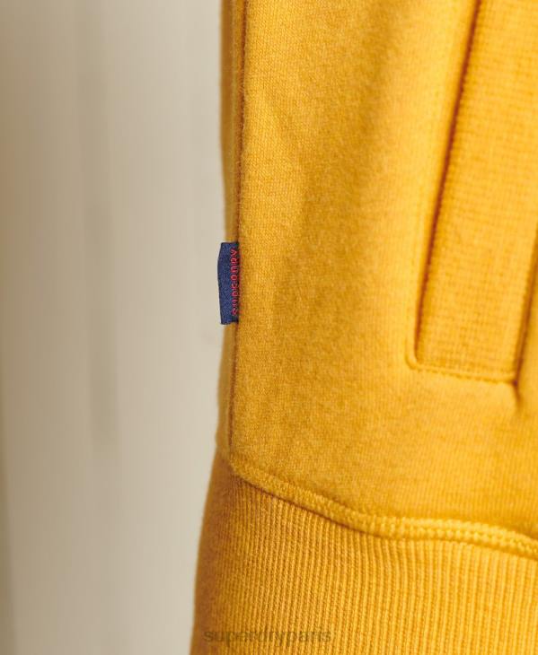Superdry femmes haut de survêtement zippé ample à logo vintage brodé D64Z6140 vêtements jaune