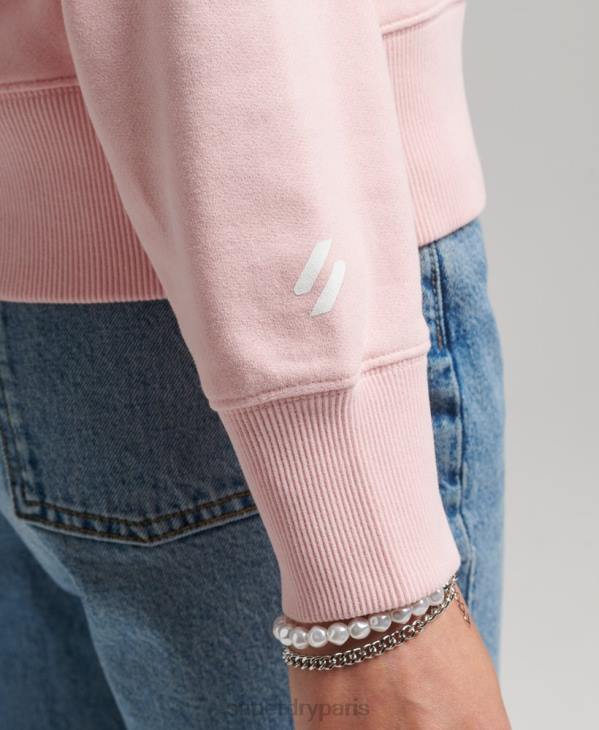 Superdry femmes haut à demi-zip core sport D64Z6132 vêtements rose