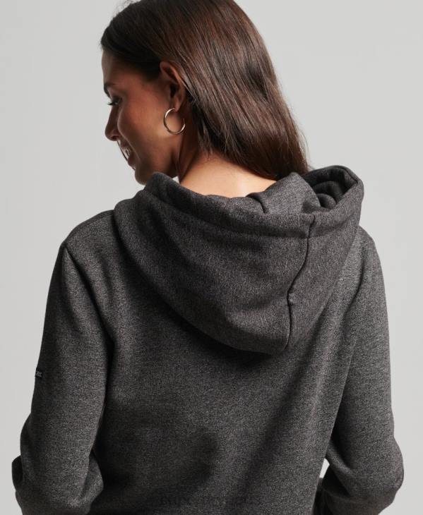 Superdry femmes sweat à capuche D64Z3295 vêtements gris foncé